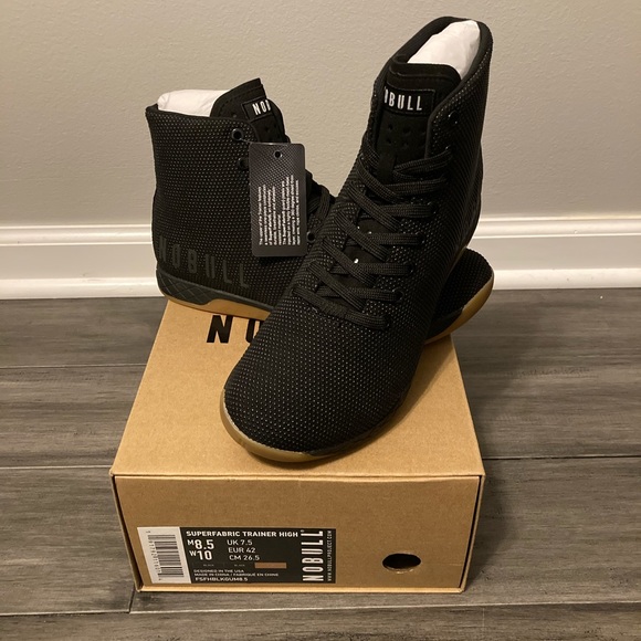 high top black gum trainer